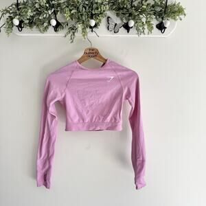 Gymshark Vital Seamless 2.0 Crop Top Pink Small CM